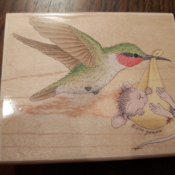 HUMMINGBIRD( STORK) BABY DELIVERY-SCRAPBOOK stamp
